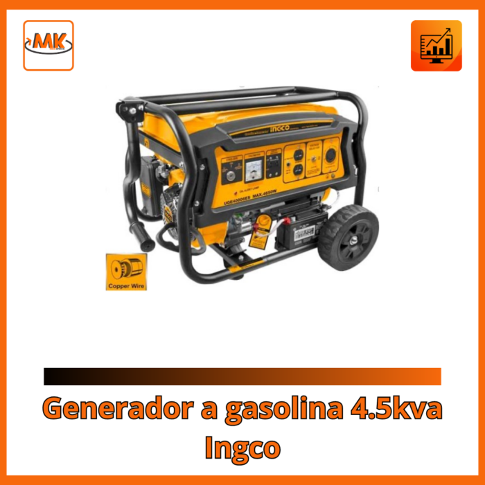 Generador a gasolina 4.5kva Ingco - Imagen 1