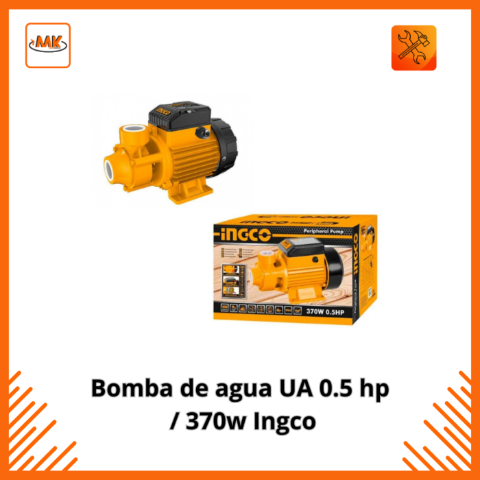 Bomba de agua UA 0.5 hp / 370w Ingco - Imagen 1