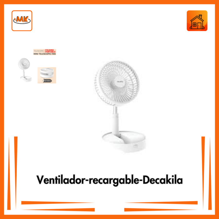 Ventilador-recargable-Decakila - Imagen 1