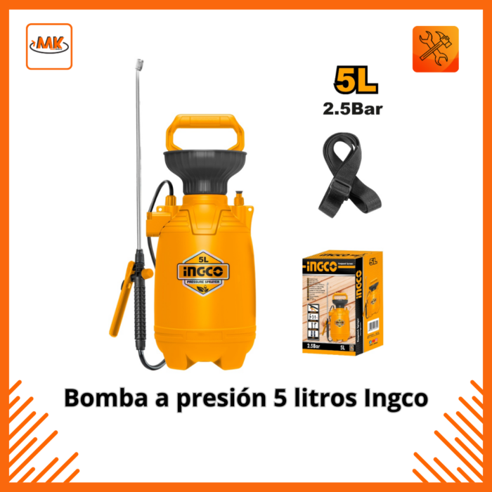 Bomba a presión 5 litros Ingco - Imagen 1